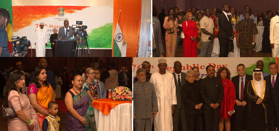 More glimpses of official reception posted by  @IndianEmbassyML  to celebrate the 76th Republic Day of India.